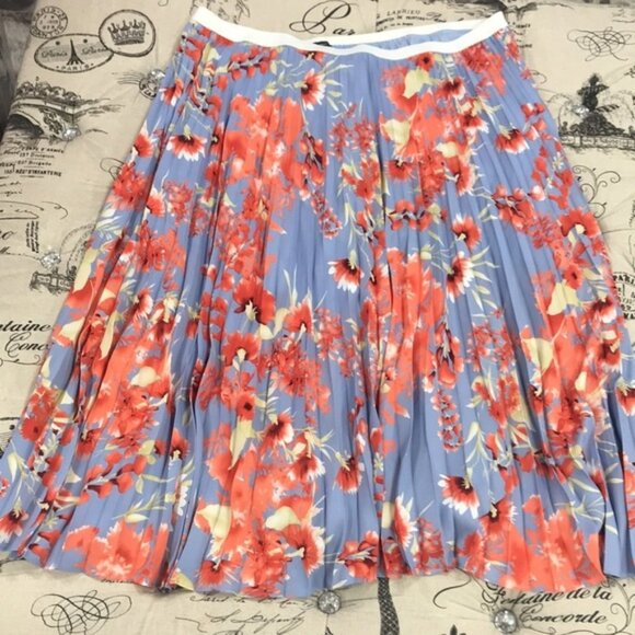 Halogen Printed Pleated Midi Skirt PLUS SIZE - Picture 4 of 7
